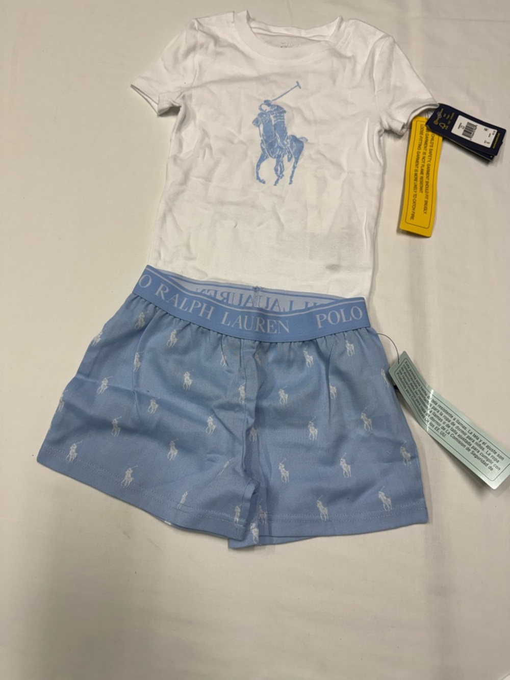 Polo by Ralph Lauren Light Blue Tee and Shorts Set